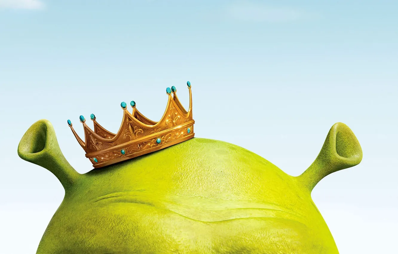 Photo wallpaper cartoon, crown, Shrek, Shrek 3