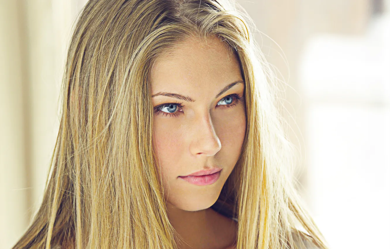 Photo wallpaper eyes, face, sexy, model, blonde, lips, cutie, Angelica