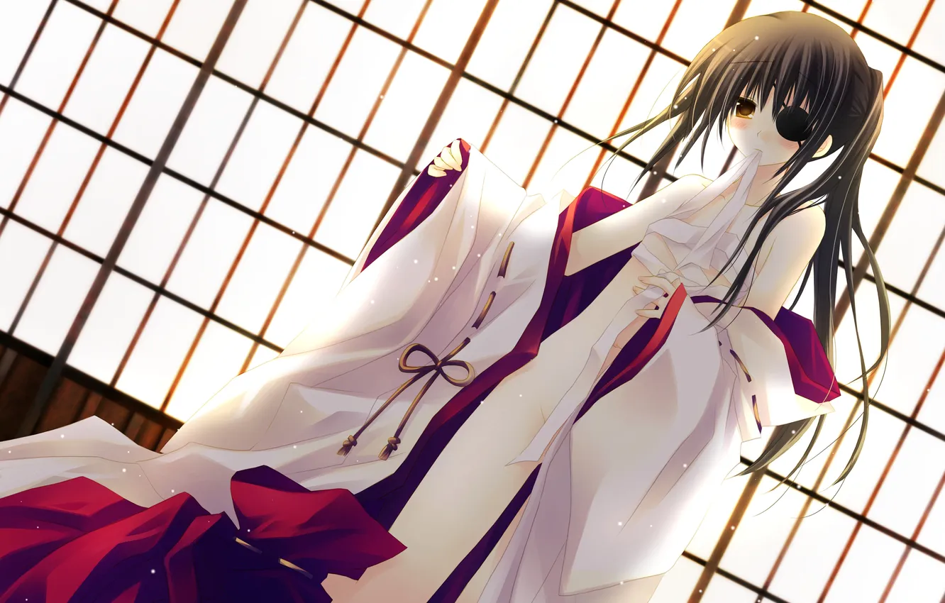 Photo wallpaper girl, headband, kimono, bandages