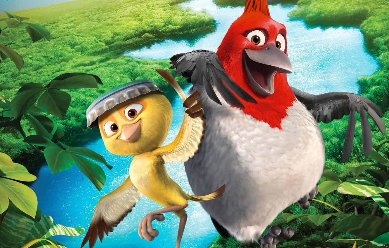 Photo wallpaper cartoon, Nico, Pedro, Rio 2, Rio 2