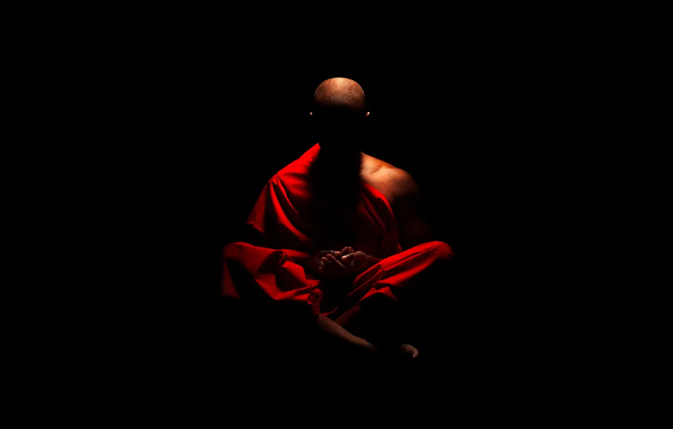 Photo wallpaper meditation, monk, monk, Buddhism