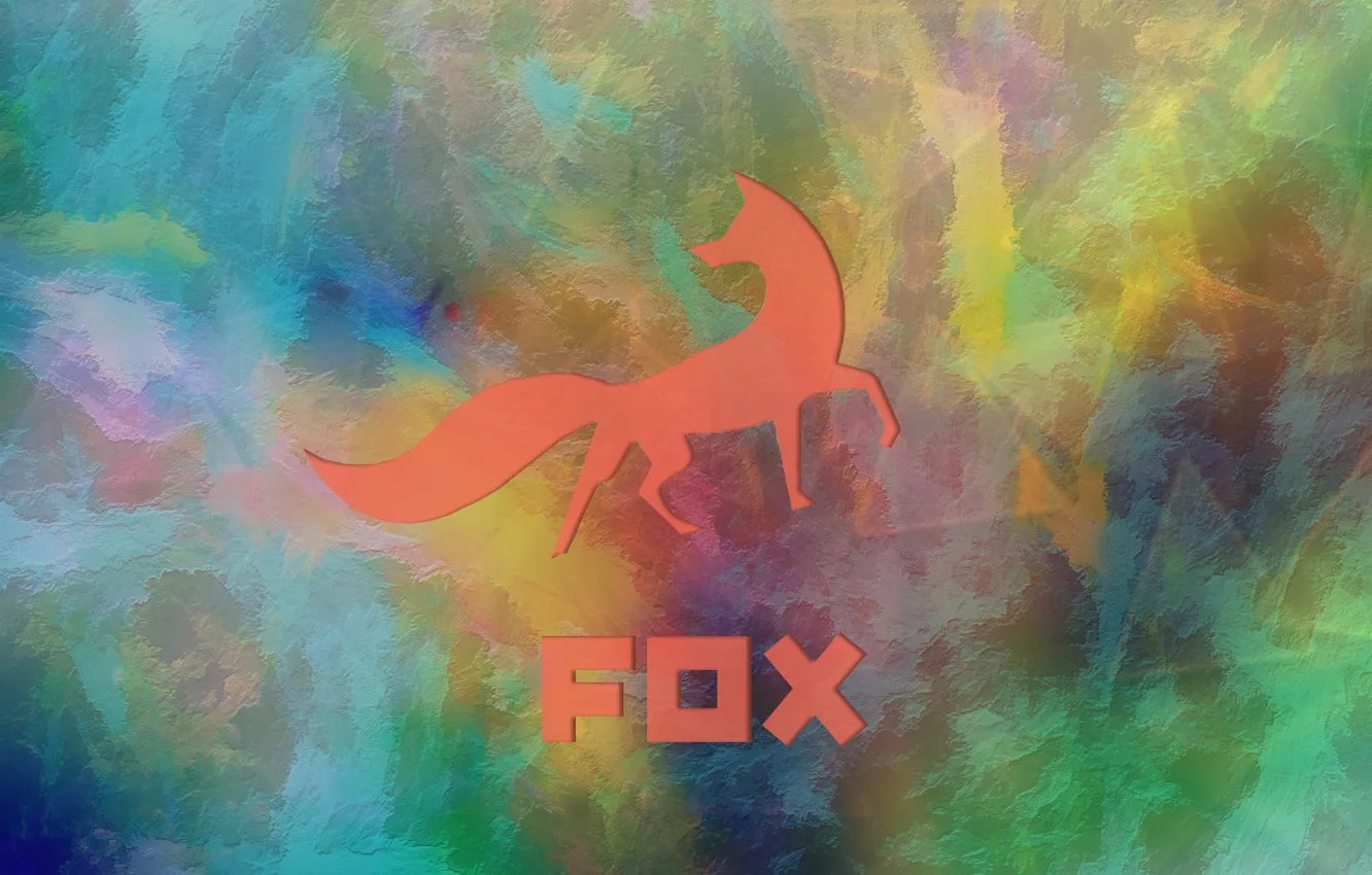 Photo wallpaper Paint, Fox, Fox, Animals