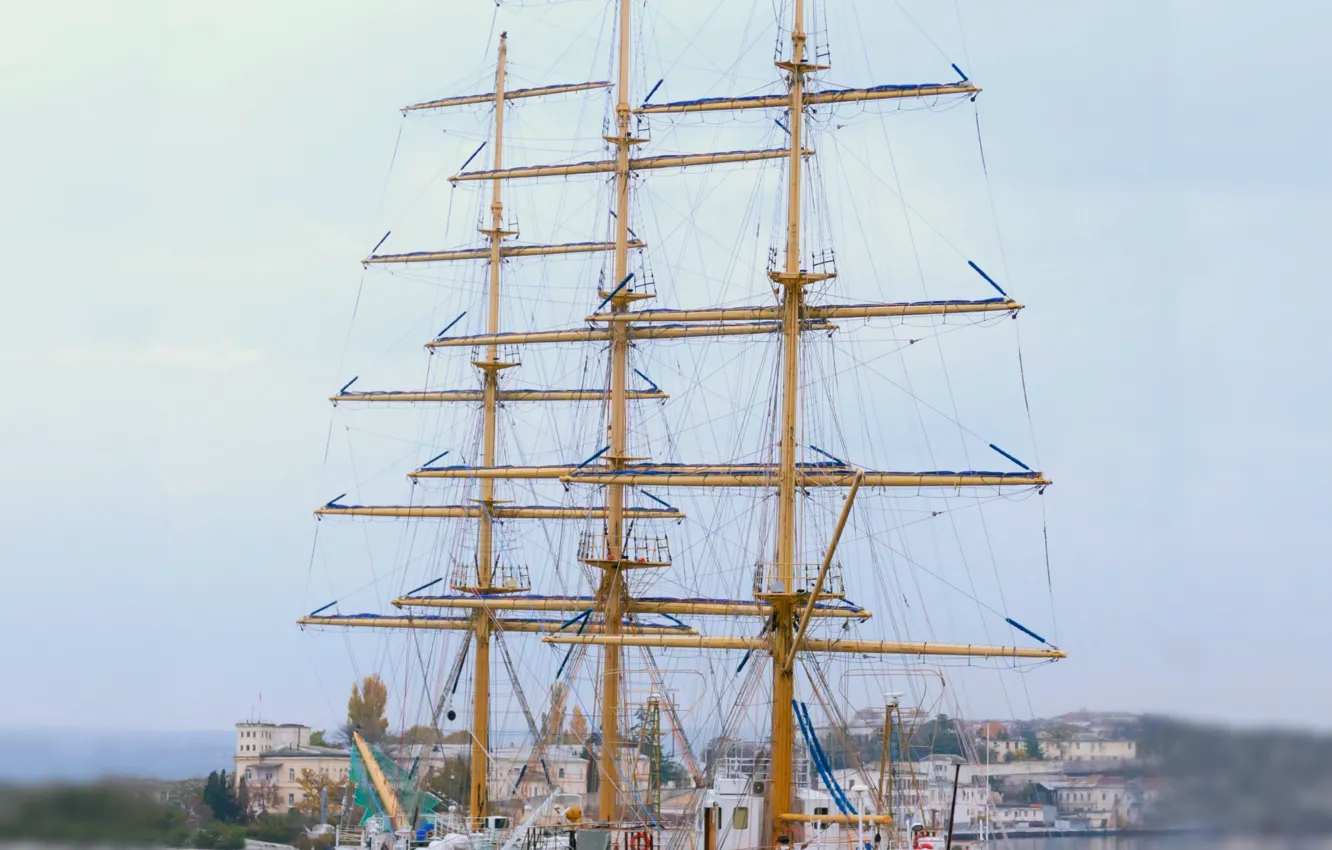 Photo wallpaper ship, sailing, Hersonissos