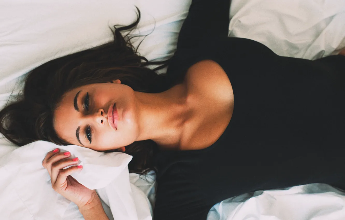 Photo wallpaper look, girl, face, hair, Natalie