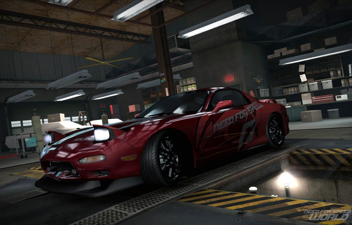 Photo wallpaper tuning, garage, Mazda rx7, Need for Speed world