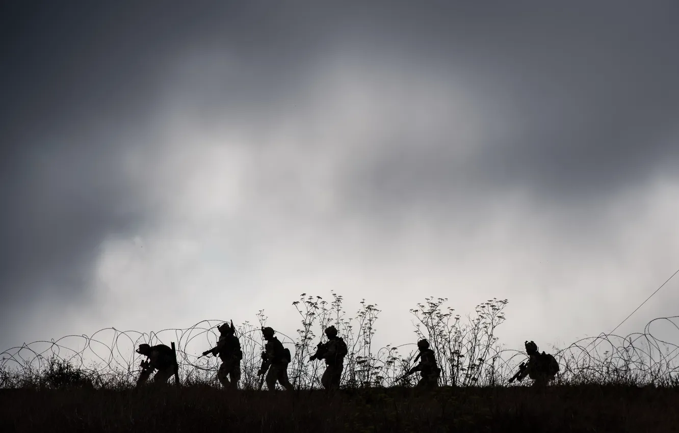 Photo wallpaper weapons, army, soldiers