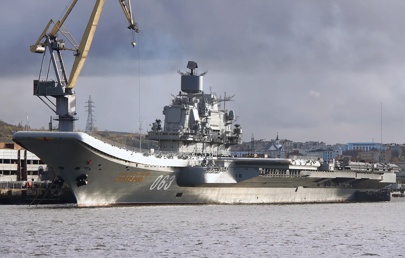 Photo wallpaper Navy, cruiser, heavy, aircraft carrier, Admiral Of The Fleet Of The Soviet Union Kuznetsov, the …