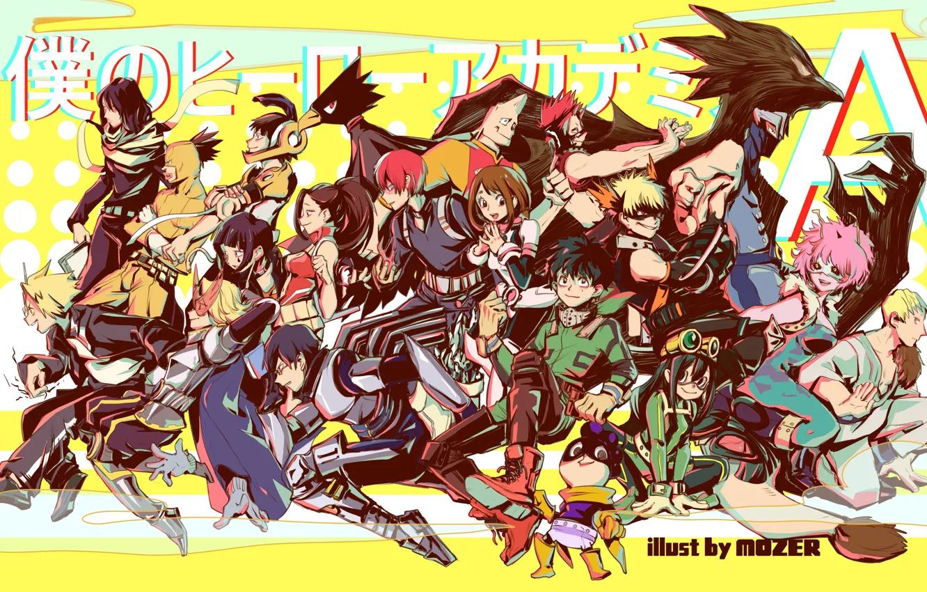 Photo wallpaper anime, art, characters, Boku no Hero Academy, My hero Academy