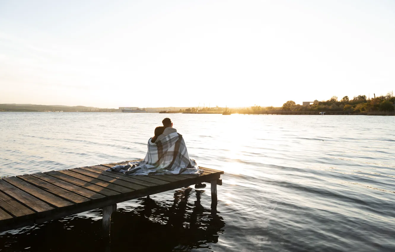 Photo wallpaper couple, shot, full, attitude, affectionate