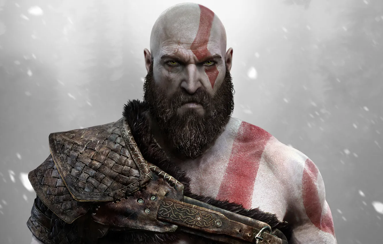 Photo wallpaper Kratos, God of War, Kratos, Sony Santa Monica, God of War (PS4)