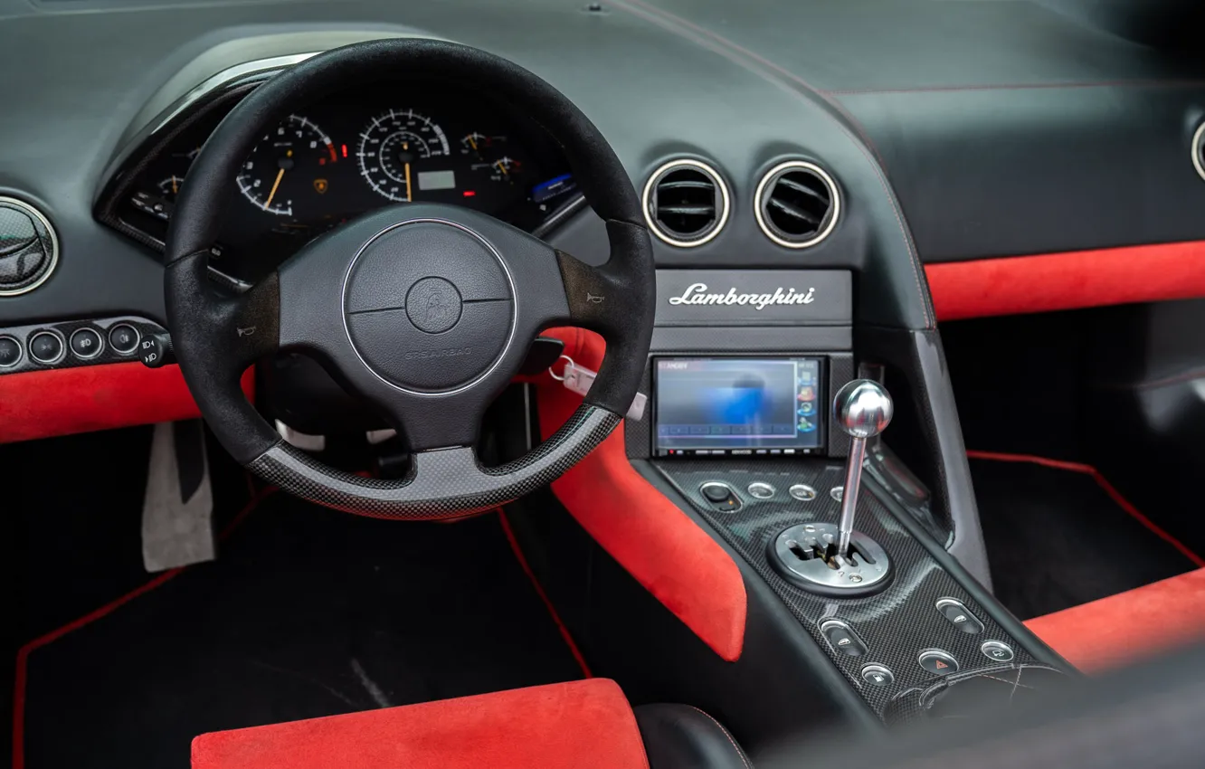 Photo wallpaper Lamborghini, Murcielago, lambo, car interior, Lamborghini Murcielago LP 640Roadster