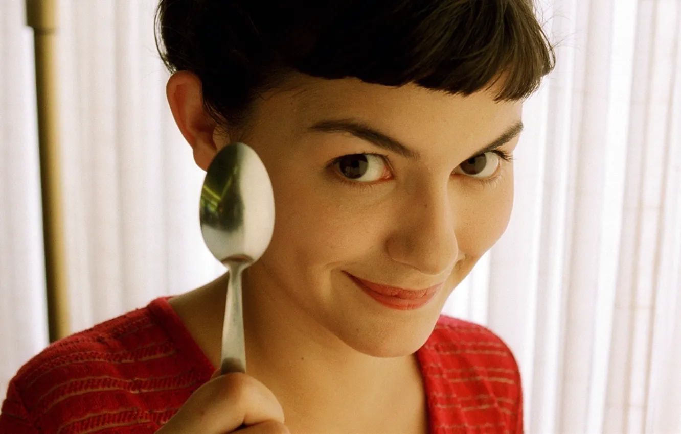 Photo wallpaper Audrey Tautou, Audrey Tautou, Amelie, The Fabulous destiny of Amélie Poulain, Amelie