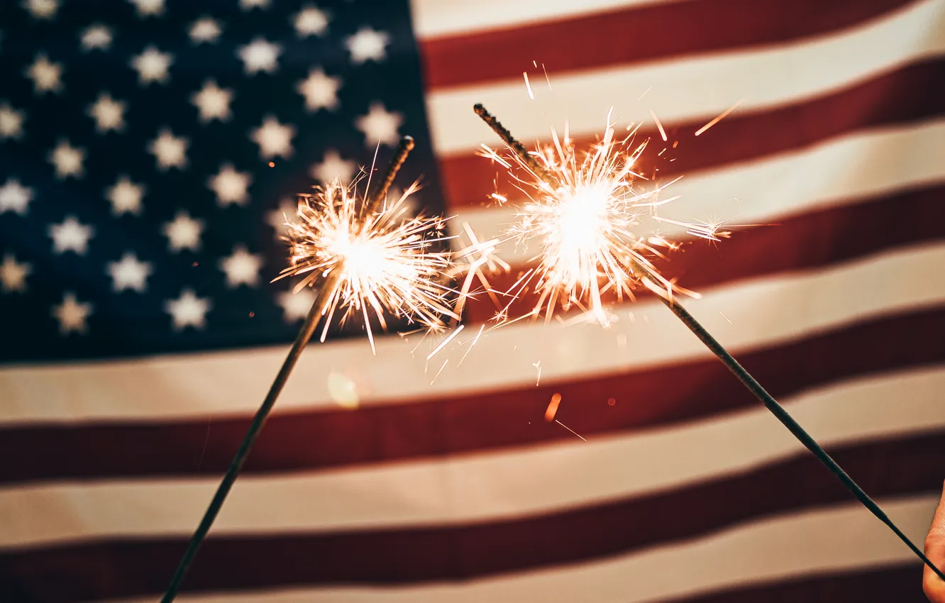 Photo wallpaper United States, little stars, July 4th