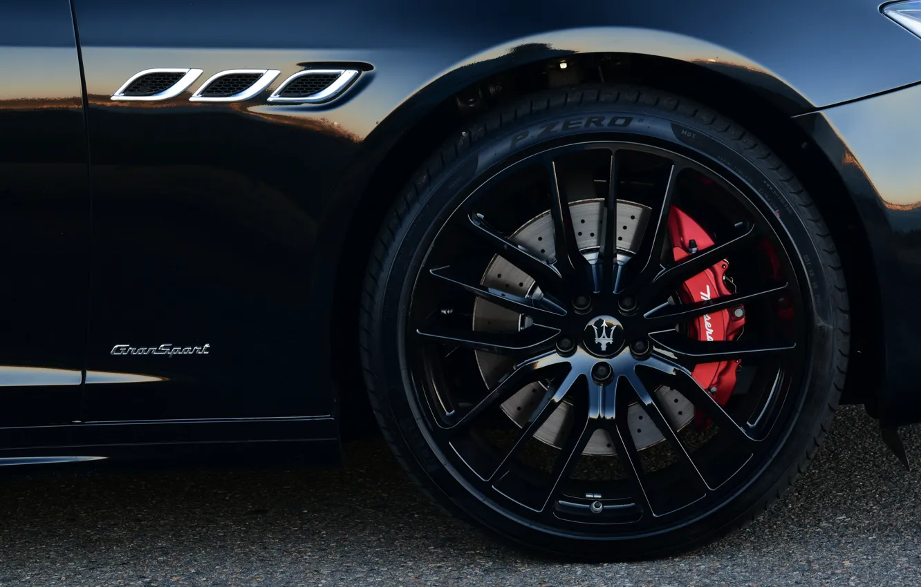 Photo wallpaper AU-spec, wheel, 2018, Quattroporte, Maserati, GTS, GranSport, Nerissimo Edition