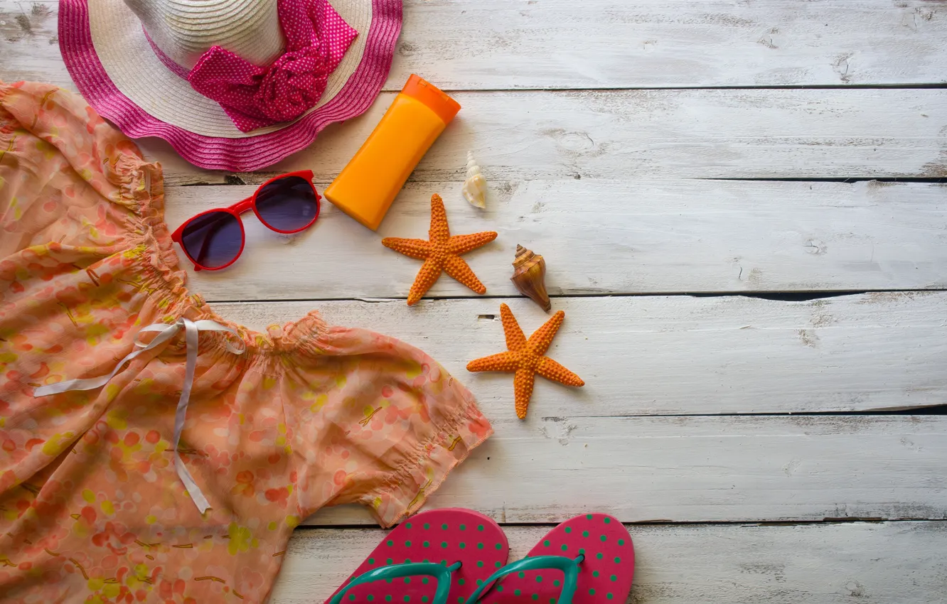 Photo wallpaper sea, beach, shorts, starfish, Mood