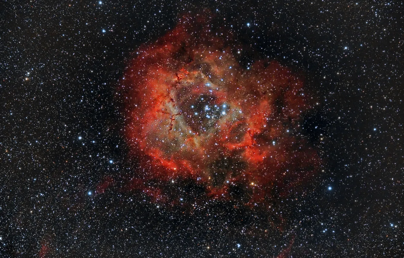 Photo wallpaper Nebula, Outlet, Unicorn, NGC 2237, in the constellation, Rosette