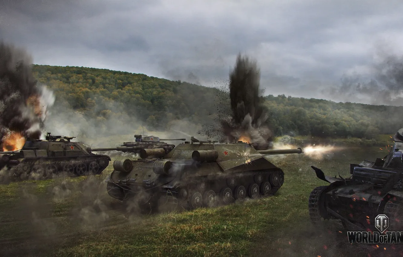 Photo wallpaper tank, tanks, WoT, World of tanks, tank, World of Tanks, tanks, SU-122-54