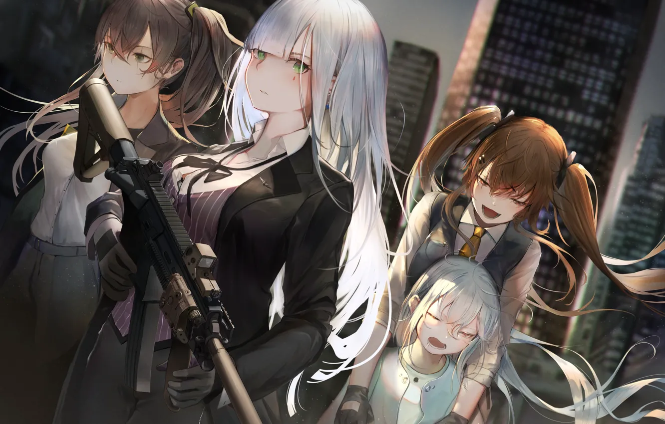 Photo wallpaper Weapons, Girls Frontline, Girls front, A group of girls