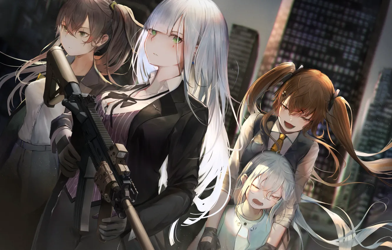 Photo wallpaper weapons, Girls Frontline, Girls front, A group of girls