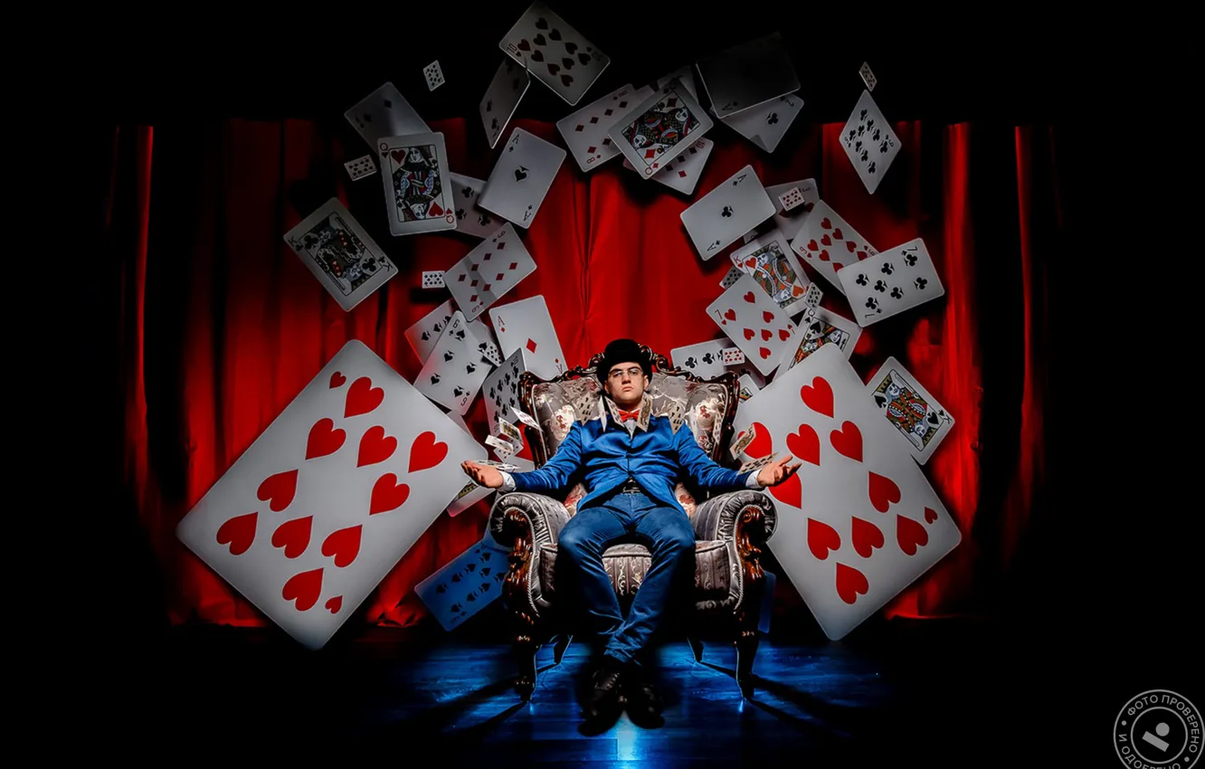 Photo wallpaper card, casino, the magician