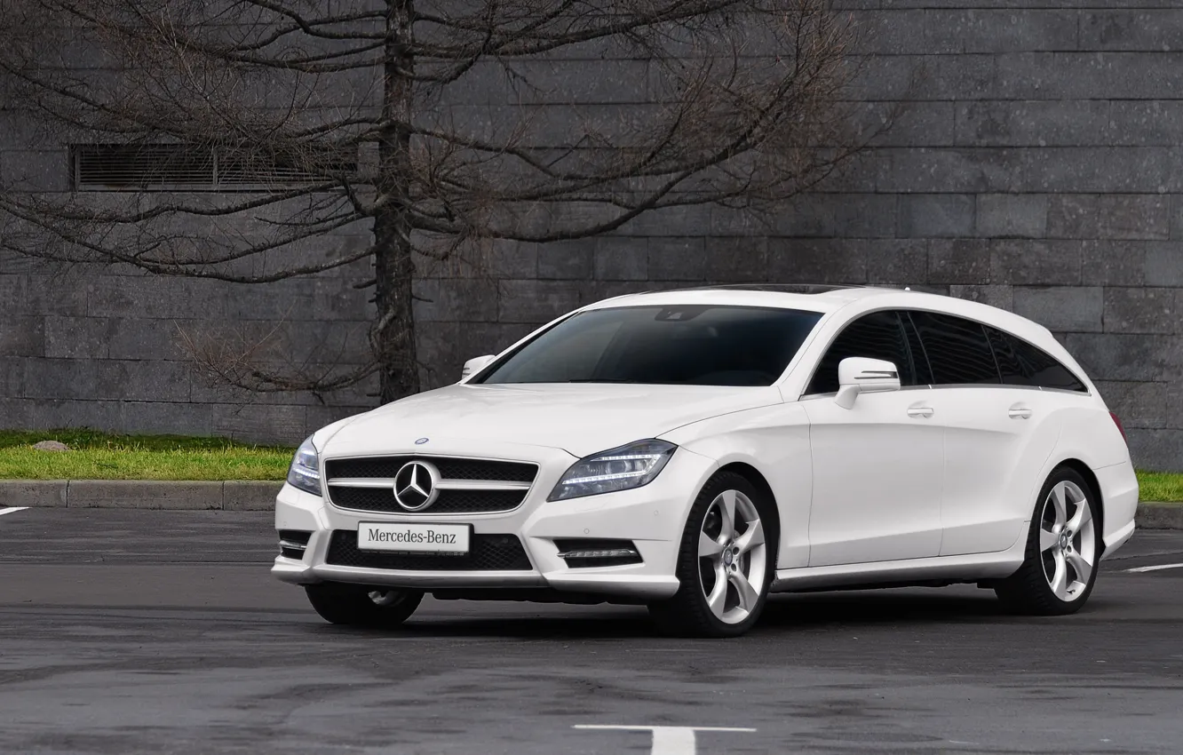 Photo wallpaper CLS, Mercedes, Mercedes, Benz, Shooting, Before, Brake, Benz