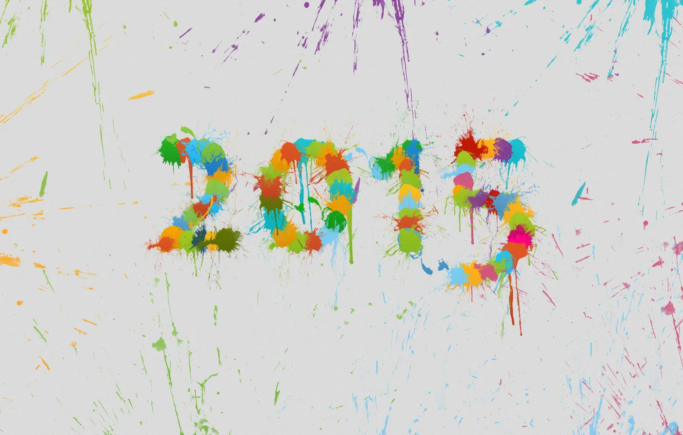 Photo wallpaper background, paint, figures, New year, streaks, 2015