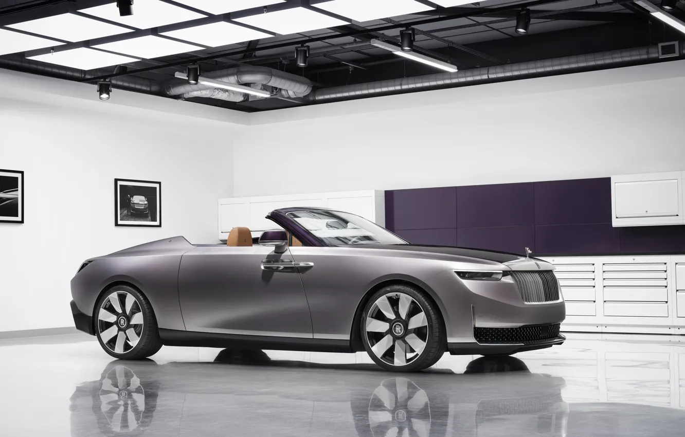 Photo wallpaper Rolls-Royce, roadster, Amethyst, Rolls-Royce Amethyst Droptail