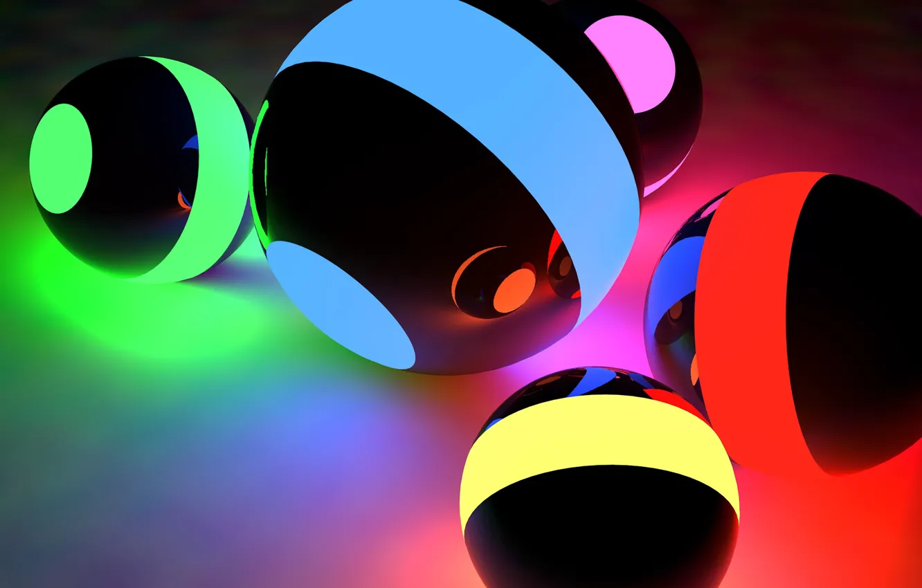 Photo wallpaper abstraction, balls, balls