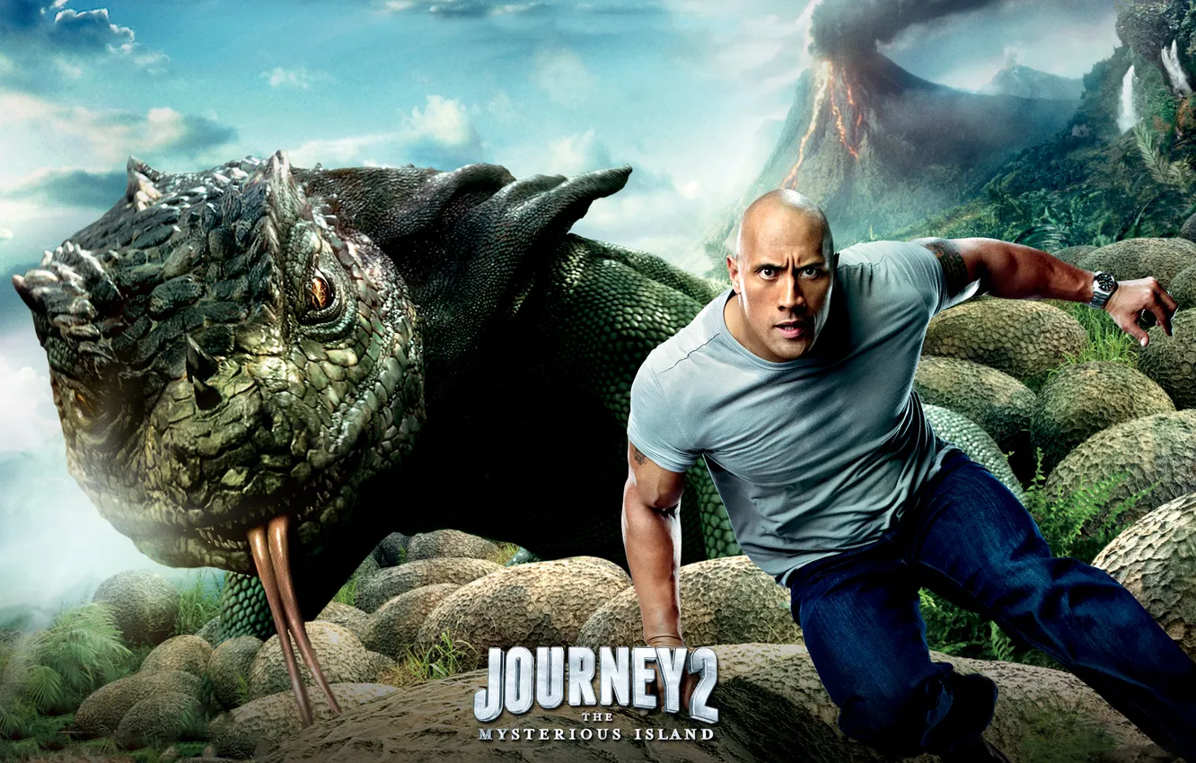 Photo wallpaper Dwayne Johnson, Dwayne Johnson, Journey 2: the Mysterious island, Journey 2, The Mysterious Island