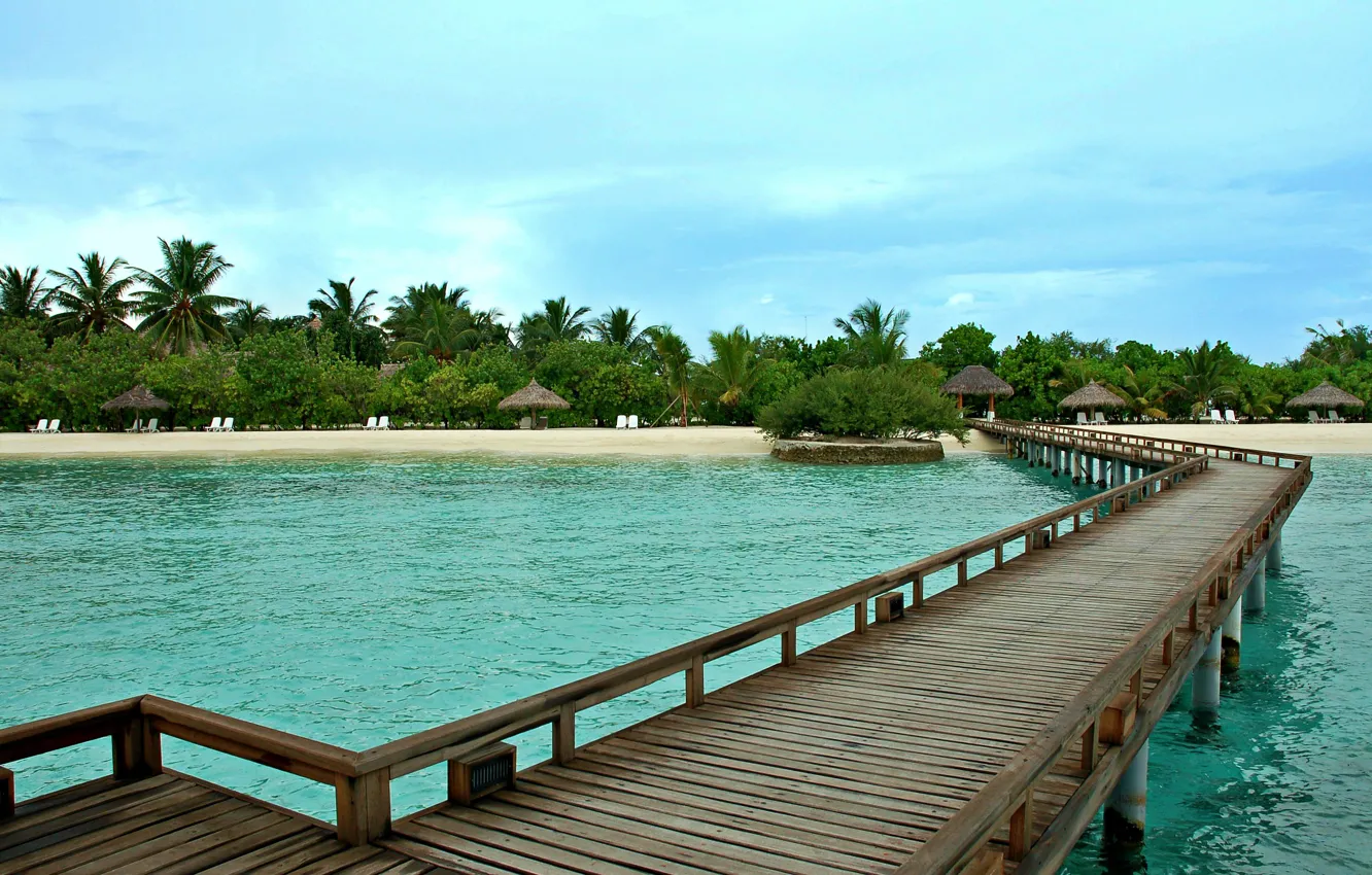 Photo wallpaper beach, island, maldives, vacation