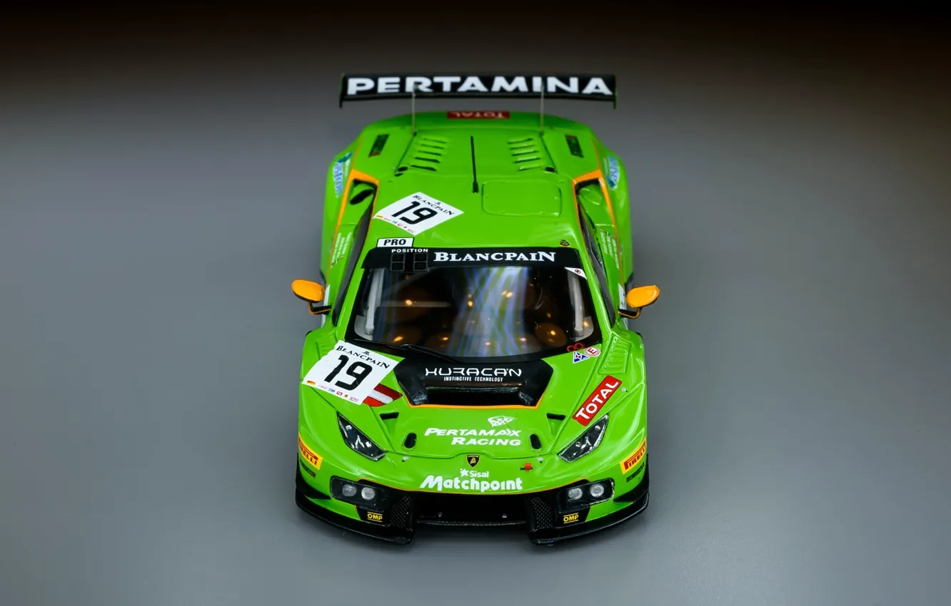 Photo wallpaper Lamborghini, the view from the top, GT3, spark, 2015, Huracan, Lamborghini Huracan GT3