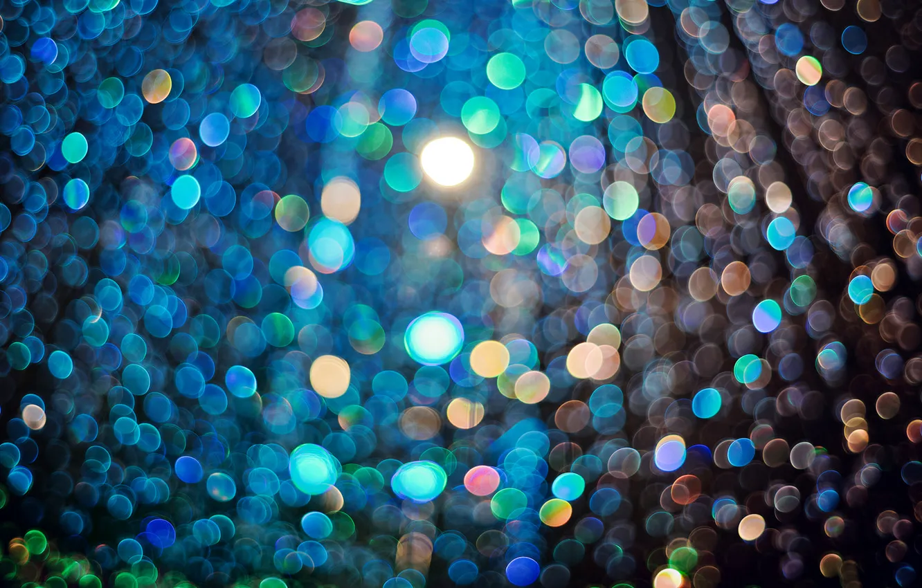 Photo wallpaper light, glare, a lot, bokeh