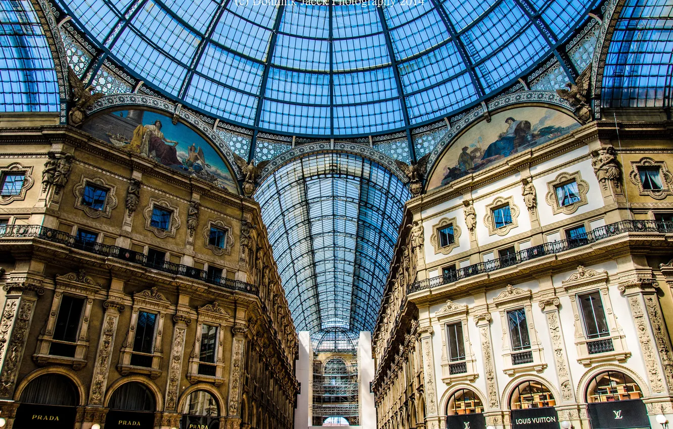 Photo wallpaper home, Italy, Milan, passage