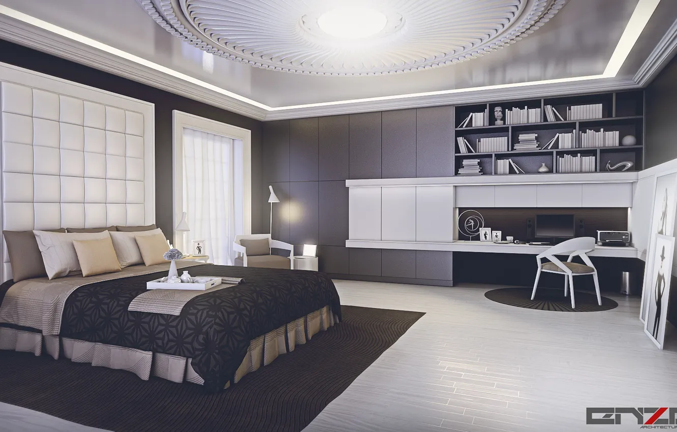 Photo wallpaper design, furniture, the room, furnished, Bedroom design