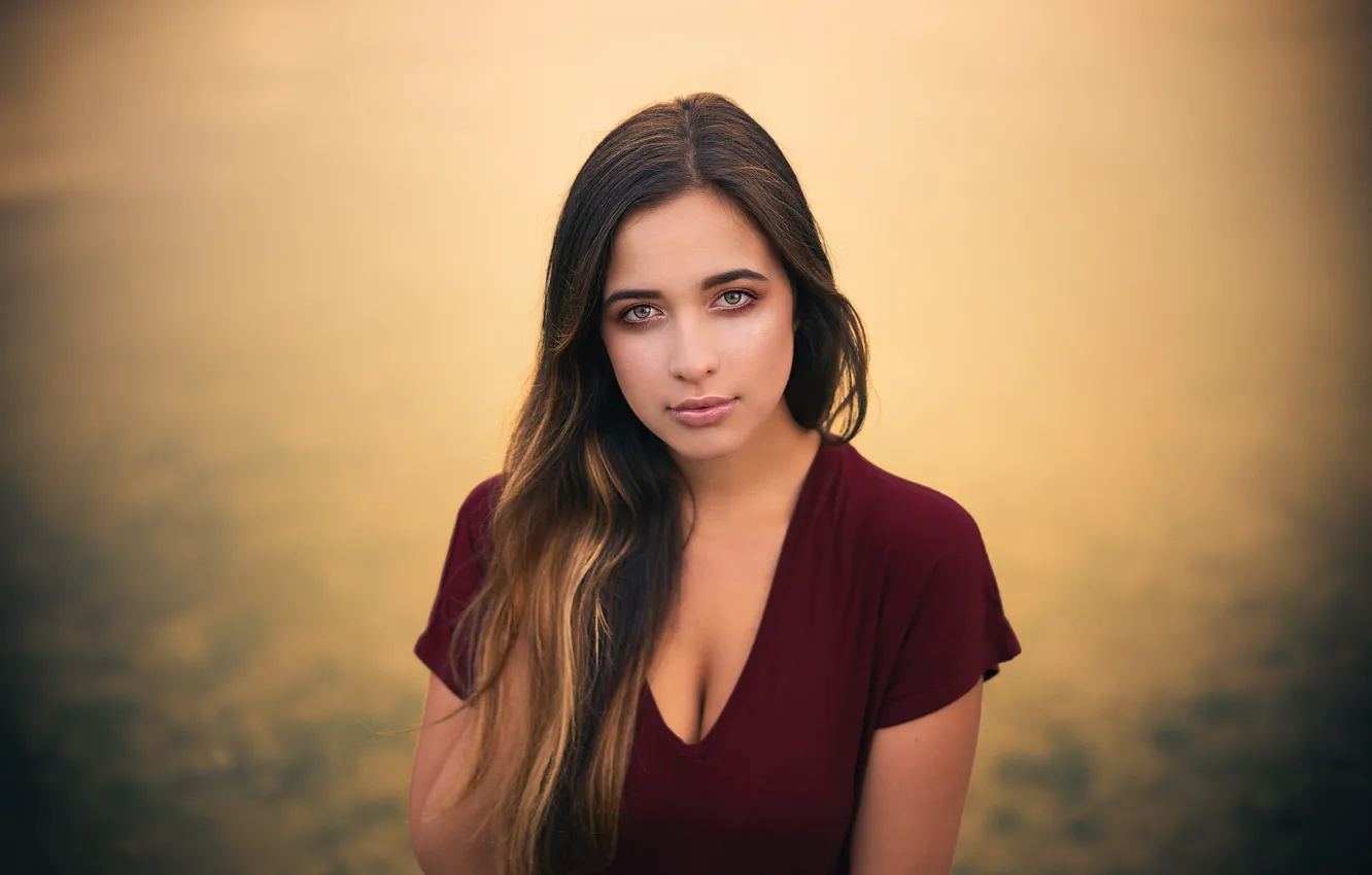 Photo wallpaper look, girl, model, hair, portrait