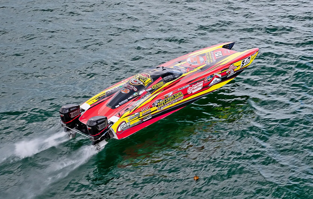 Photo wallpaper race, boat, speed