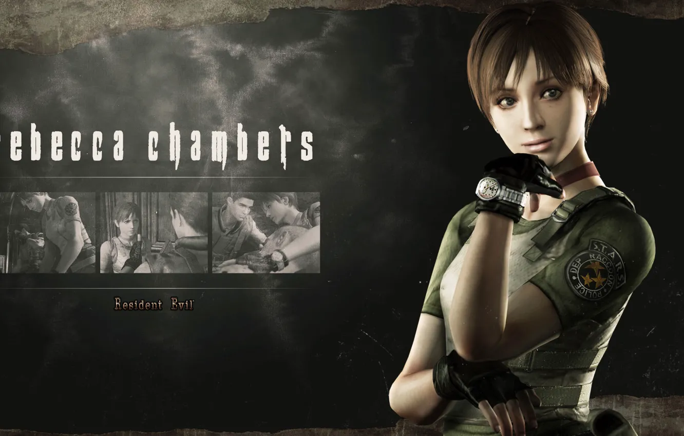 Photo wallpaper Rebecca Chambers, Steam Trading card, Resident Evil HD REMASTER