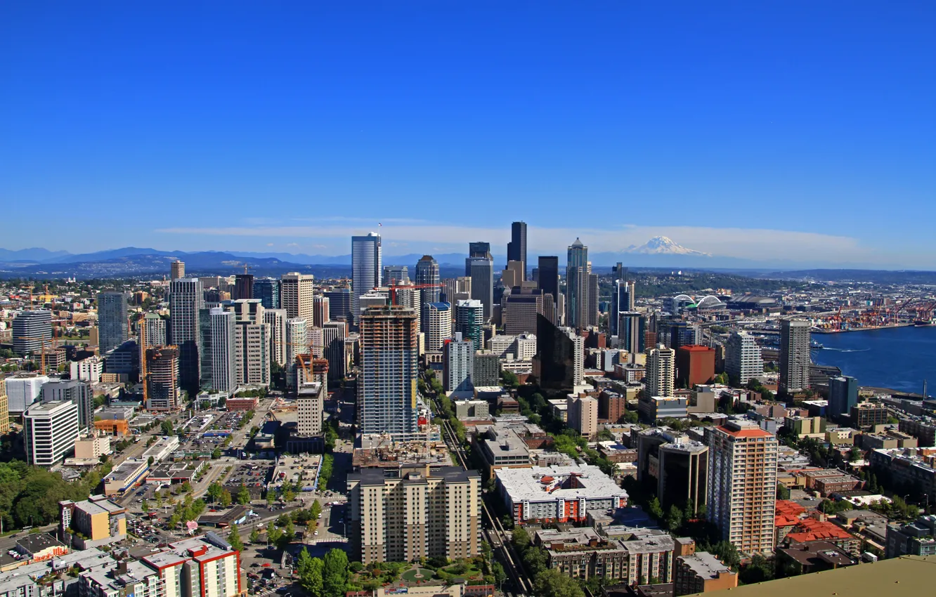 Photo wallpaper building, Seattle, USA