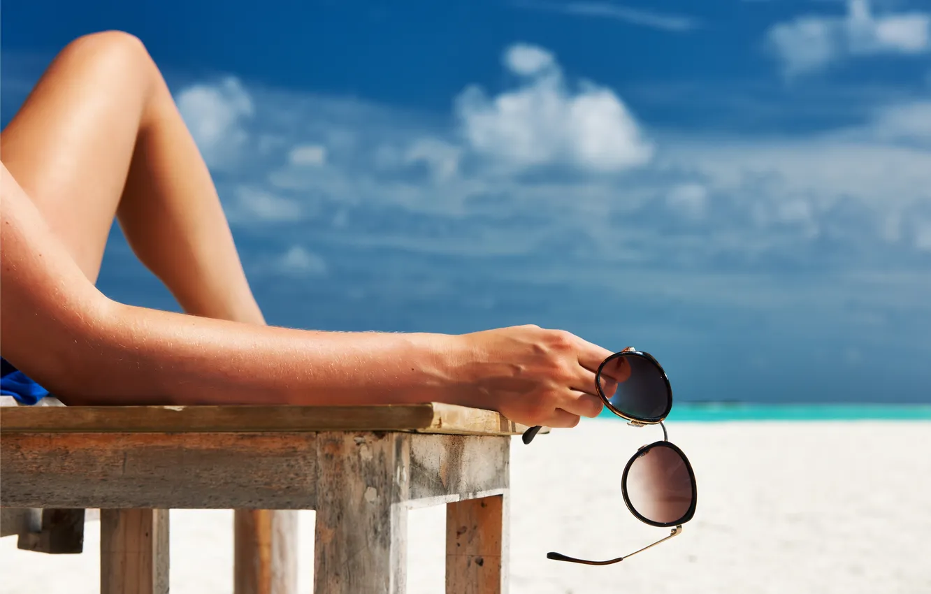 Photo wallpaper sea, beach, summer, the sun, stay, summer, beach, vacation