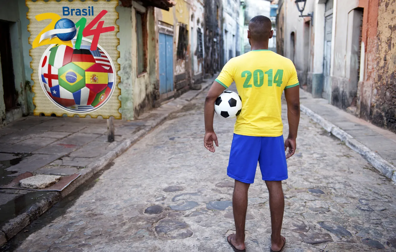 Photo wallpaper logo, football, flag, World Cup, Brasil, FIFA