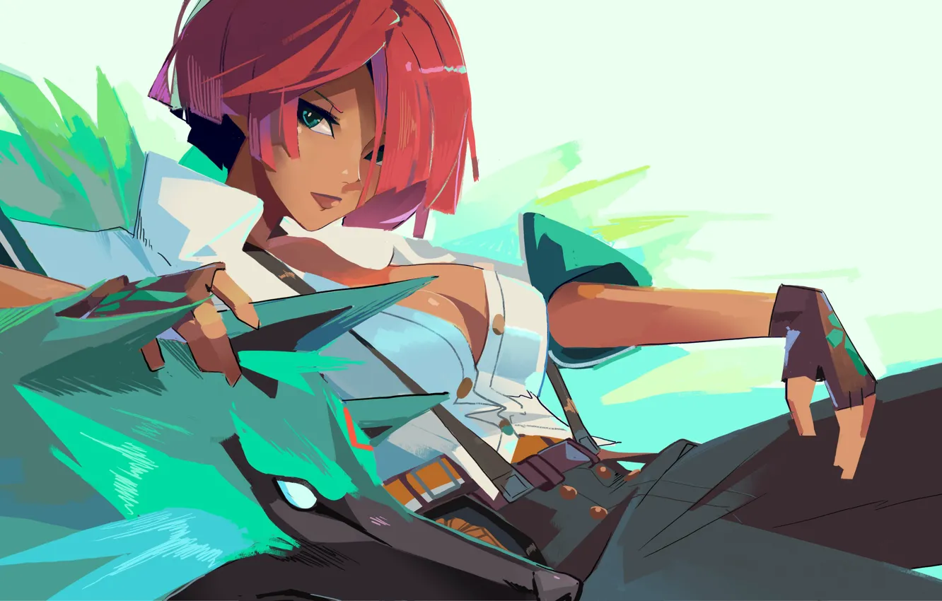 Photo wallpaper look, girl, the game, art, Giovanna, Game Art, Guilty Gear