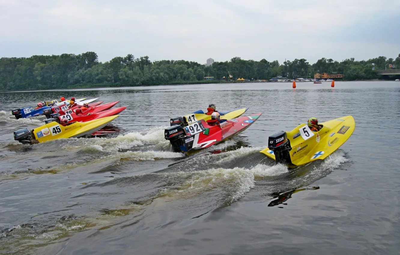 Photo wallpaper race, boat, speed