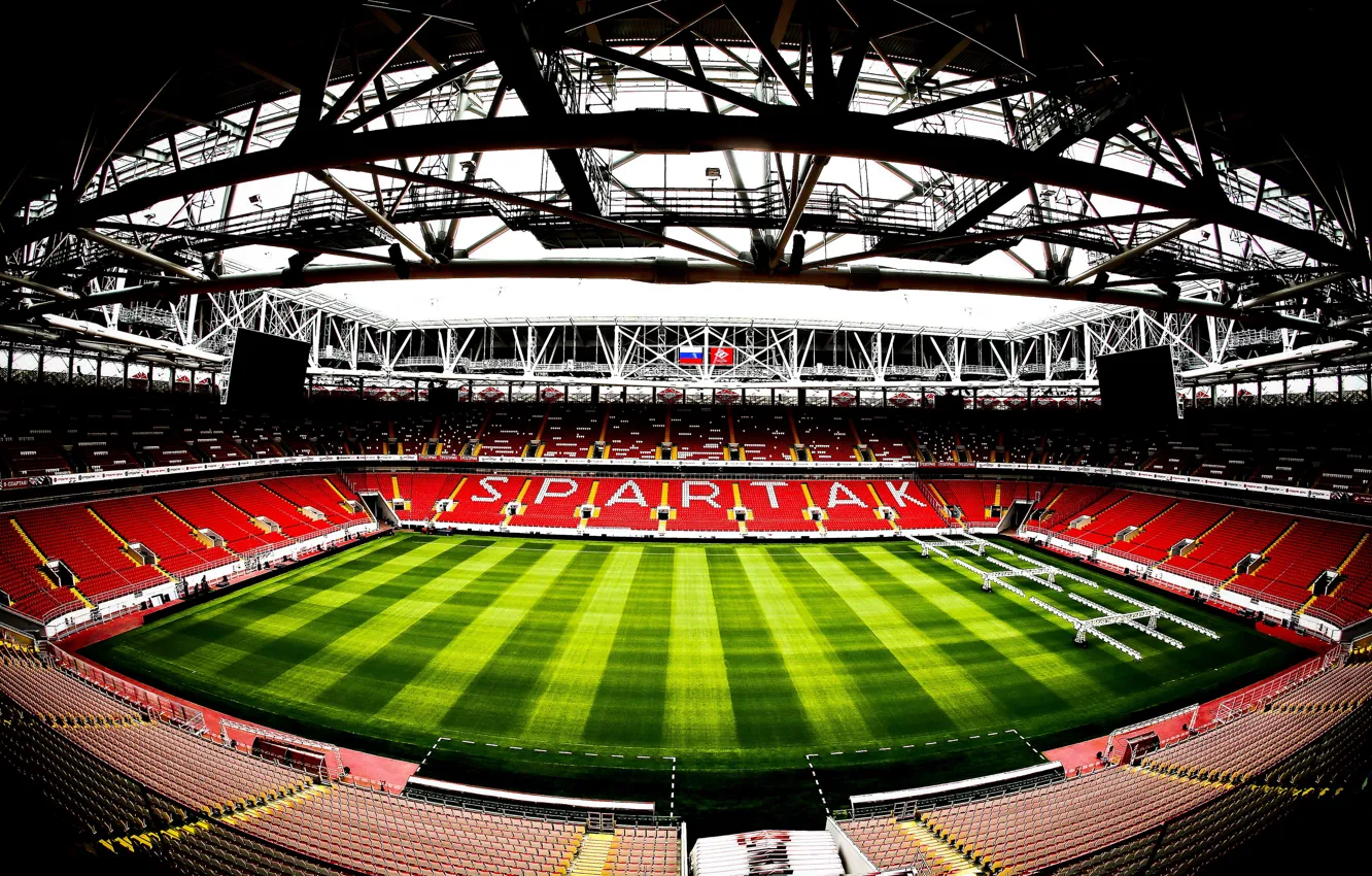 Photo wallpaper Football, Moscow, Russia, Arena, Lawn, Tribune, Spartacus, Open Arena