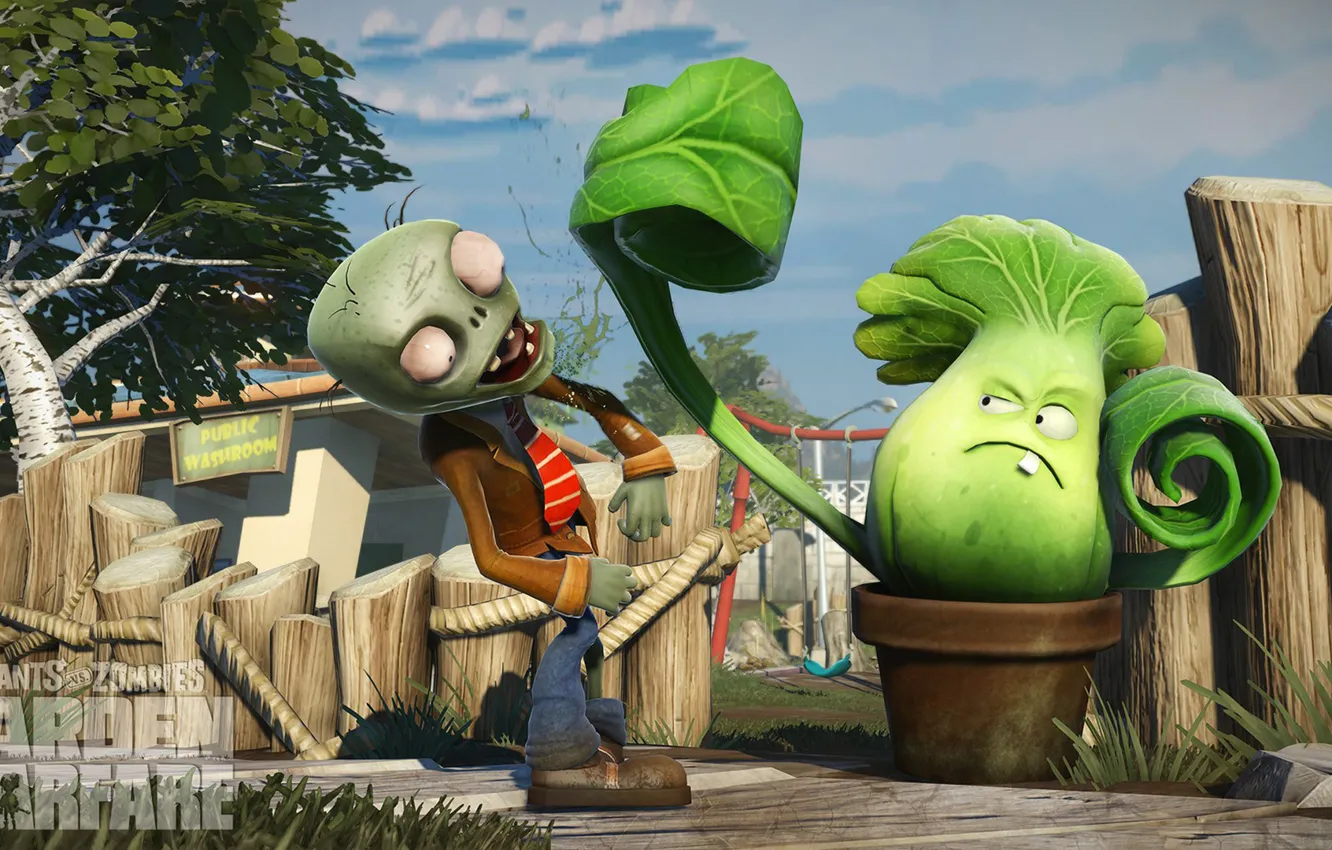 Photo wallpaper Pop Cap, Plants vs Zombies Garden Warfare, PvZ, plants vs zombies