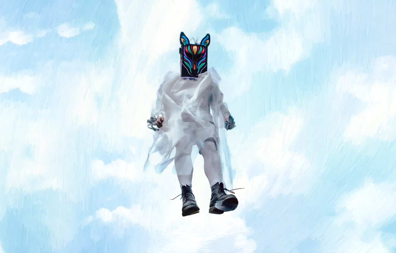 Photo wallpaper music, mask, Downtown, Electronic, float, ambient, 2017, Dream Pop