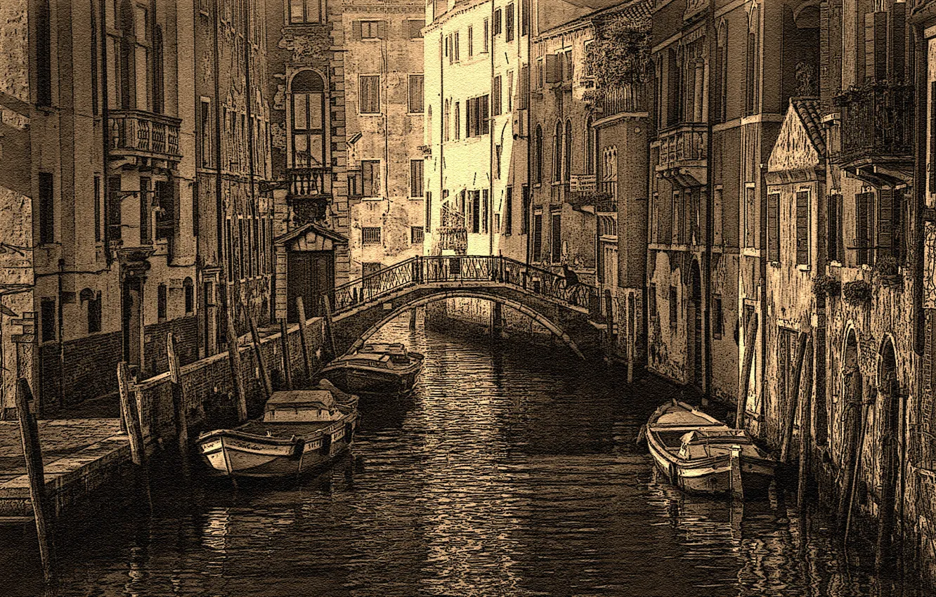 Photo wallpaper bridge, old, vintage