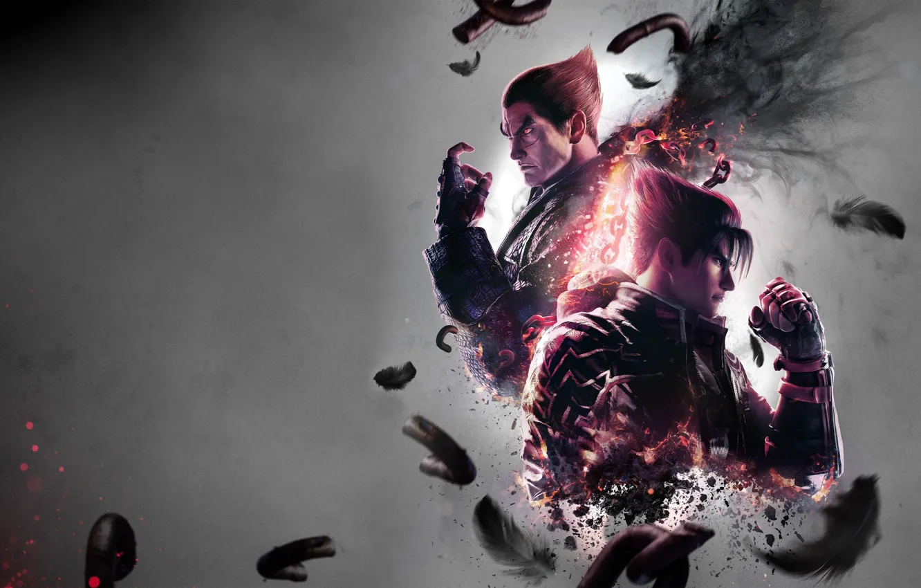 Photo wallpaper games, Kazuya Mishima, Jin, Key Art, 2023 Games, Tekken 8