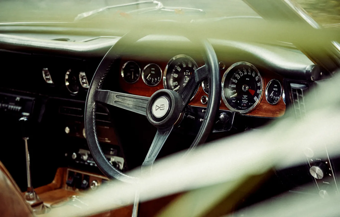 Photo wallpaper the wheel, car, dashboard, Christoffer Rudquist, Aston Martin DB