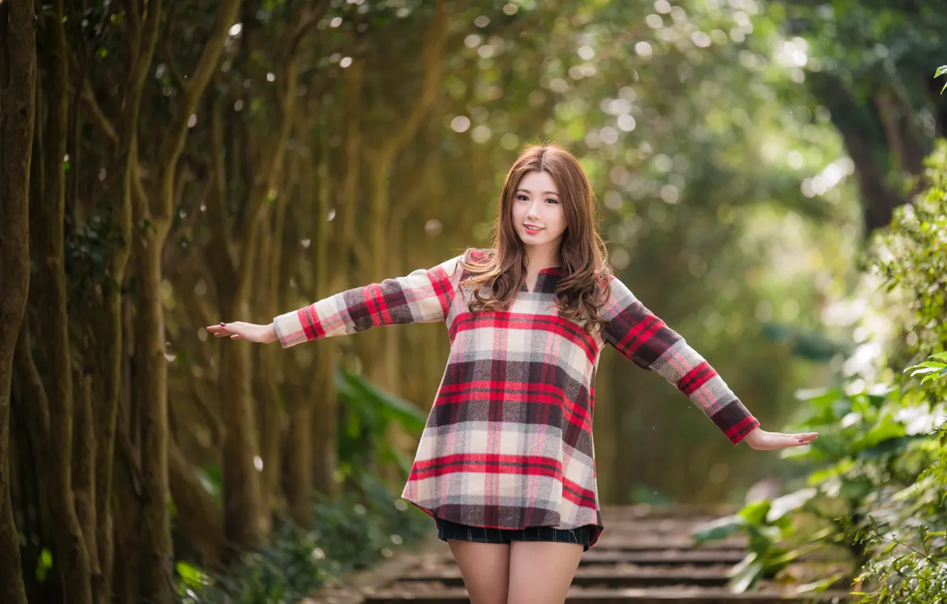 Photo wallpaper girl, Asian, cutie