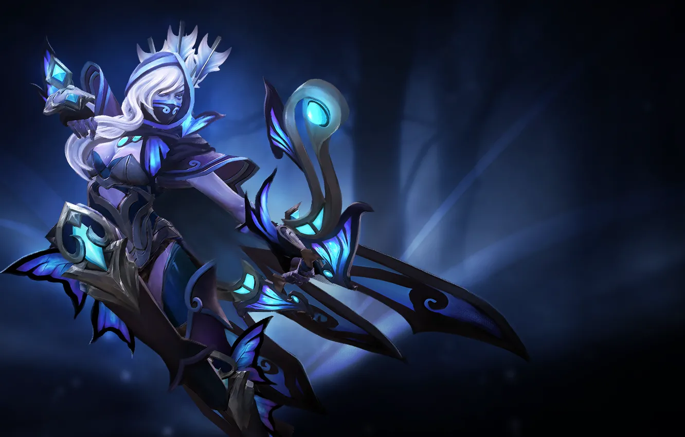 Photo wallpaper girl, Archer, art, dota 2, Drow Ranger
